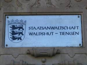 Eingangs-Schild der Staatsanwaltschaft